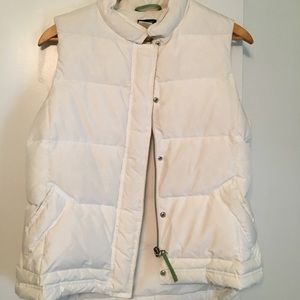 JCrew Size S White Puffer Vest